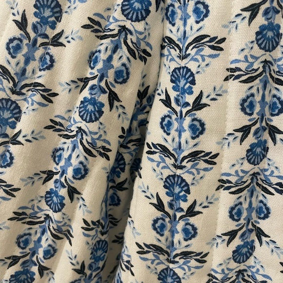 NWT Caroline Constas Bow Floral Parchwork Linen Jacket Blue/White Size Small - Picture 8 of 11